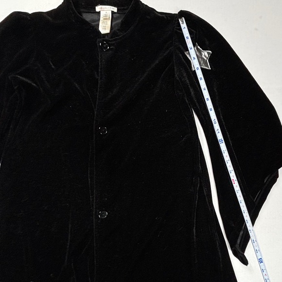 Pottery Barn Kids 10 Black Velvet Wizard Robe Moon Stars Celestial Costume Cloak - Picture 6 of 9